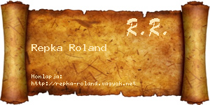 Repka Roland névjegykártya